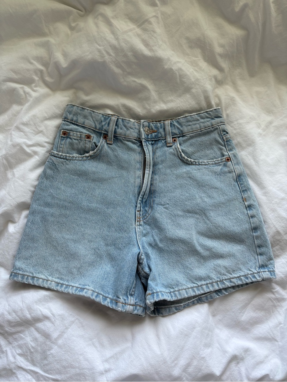 Light Blue Denim Shorts